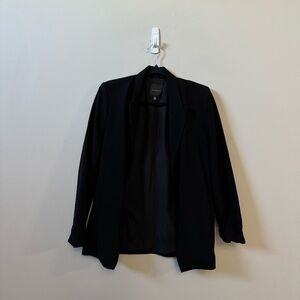 Dynamite black structured shoulder pad blazer jacket